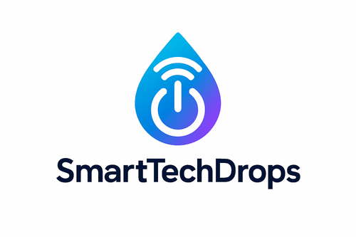 make a logo with smart tech gadgets with the name that to be displayed below the logo with modern look, eye catching and a best branding logo use icon of wifi or power button or anything that helps make it relevant